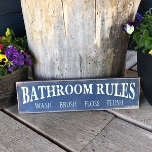 Bathroom Rules Sign